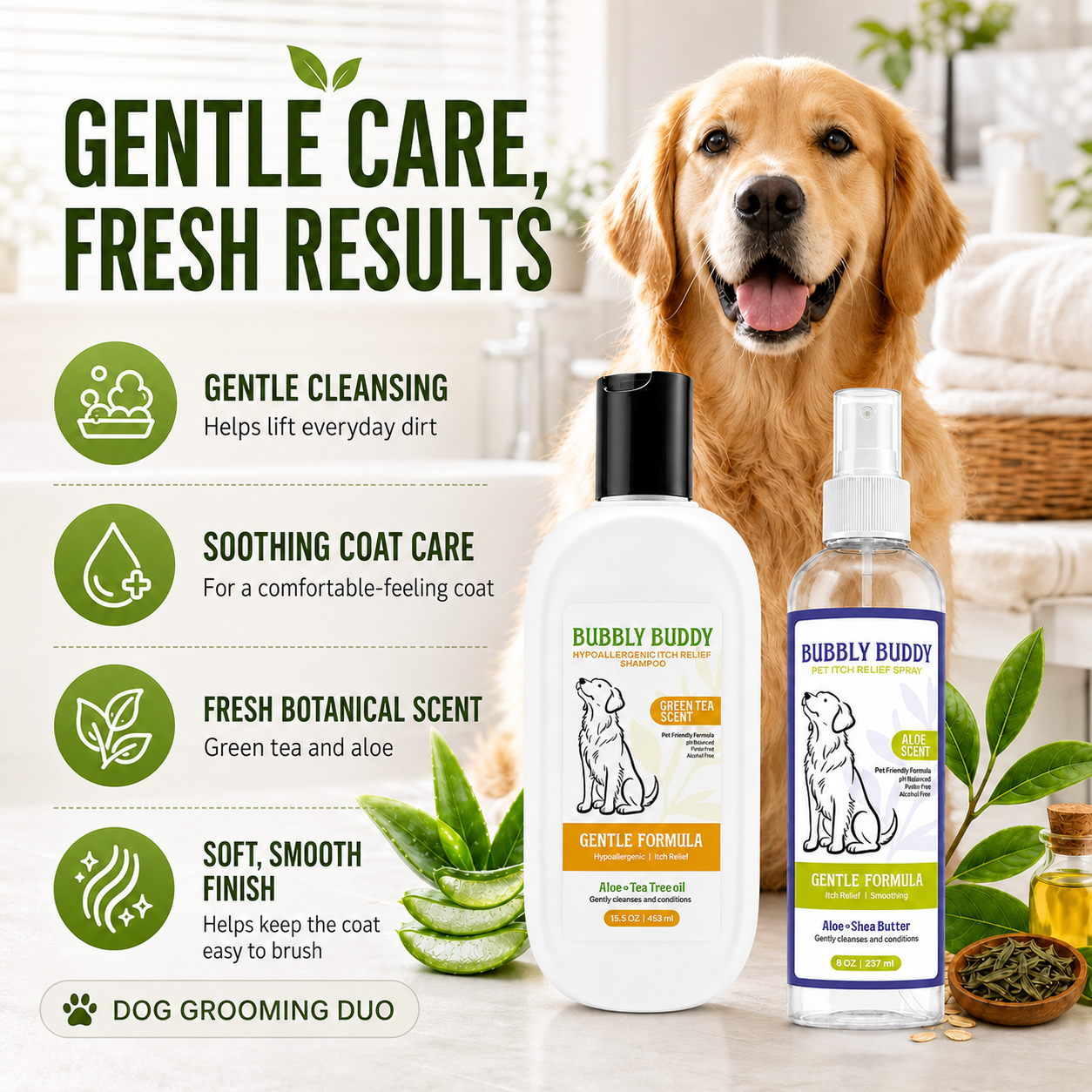 Gentle dog grooming benefits