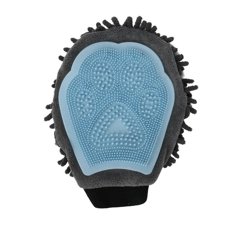 Healthzeri Dual-Sided Pet Grooming Mitt — Blue