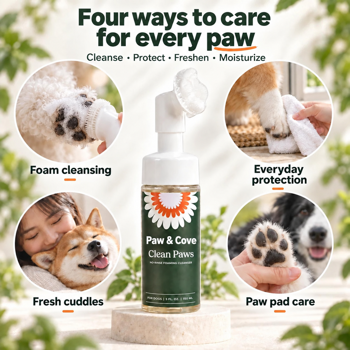 Paw & Cove paw cleansing foam