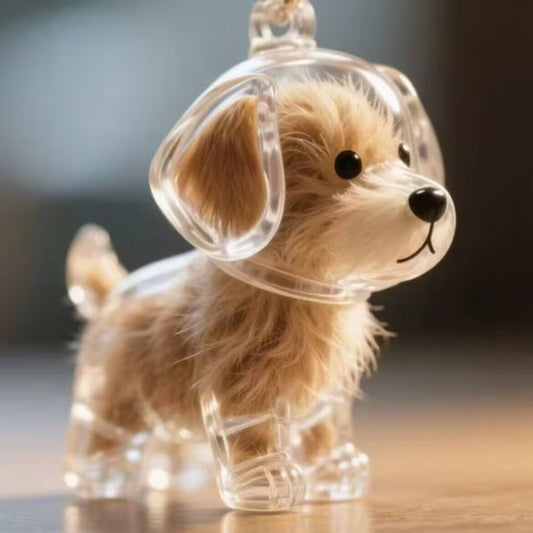 Style A pet fur keepsake holder; filled display example