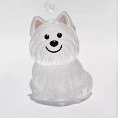 West Highland Terrier pet fur keepsake holder; filled display example