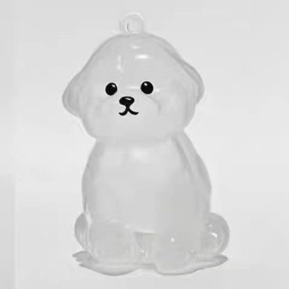 Bichon Frise pet fur keepsake holder; filled display example