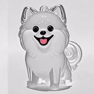 Pomeranian pet fur keepsake holder; filled display example