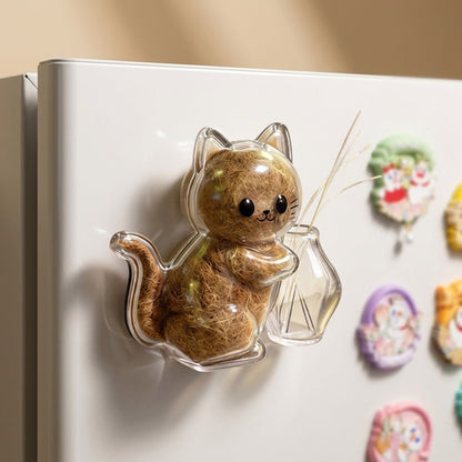 Cat — Magnetic pet fur keepsake holder; filled display example
