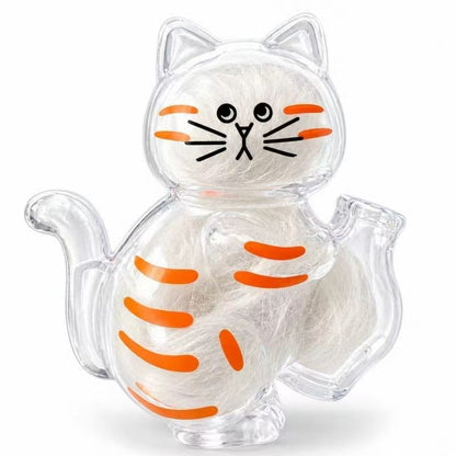 Orange Cat — Magnetic pet fur keepsake holder; filled display example