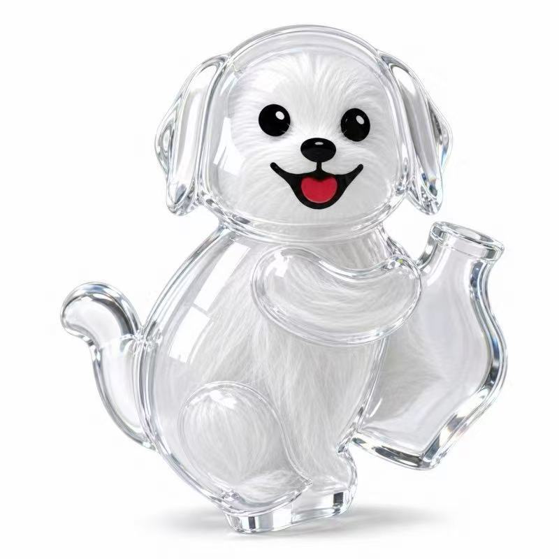 Pomeranian — Magnetic pet fur keepsake holder; filled display example